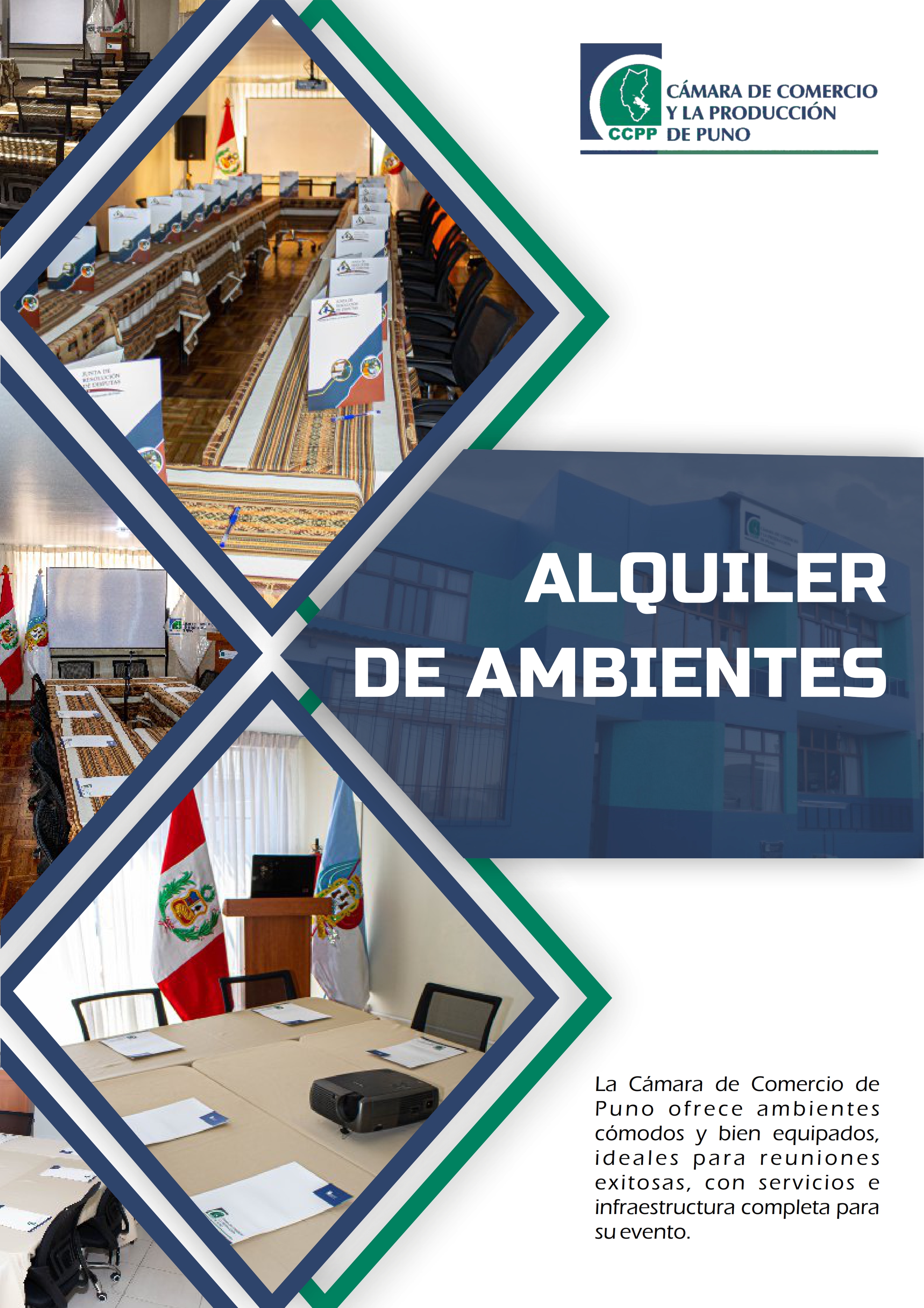Ambientes de la Cámara de Comercio y la Producción de Puno