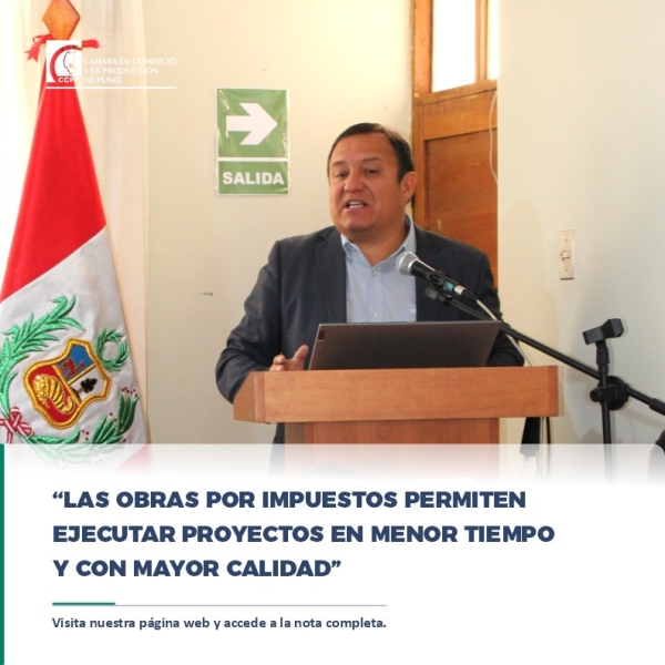 LAS OBRAS POR IMPUESTOS PERMITEN EJECUTAR PROYECTOS EN MENOR TIEMPO Y CON MAYOR CALIDAD