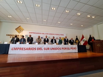 "EMPRESARIOS DEL SUR UNIDOS POR EL PERÚ" PIDEN ESTABILIDAD POLITICA Y JURIDICA AL GOBIERNO