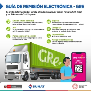 GUÍA DE REMISIÓN ELECTRÓNICA REDUCE  TIEMPO DE EMISIÓN Y AGILIZA TRASLADO DE  MERCANCÍAS