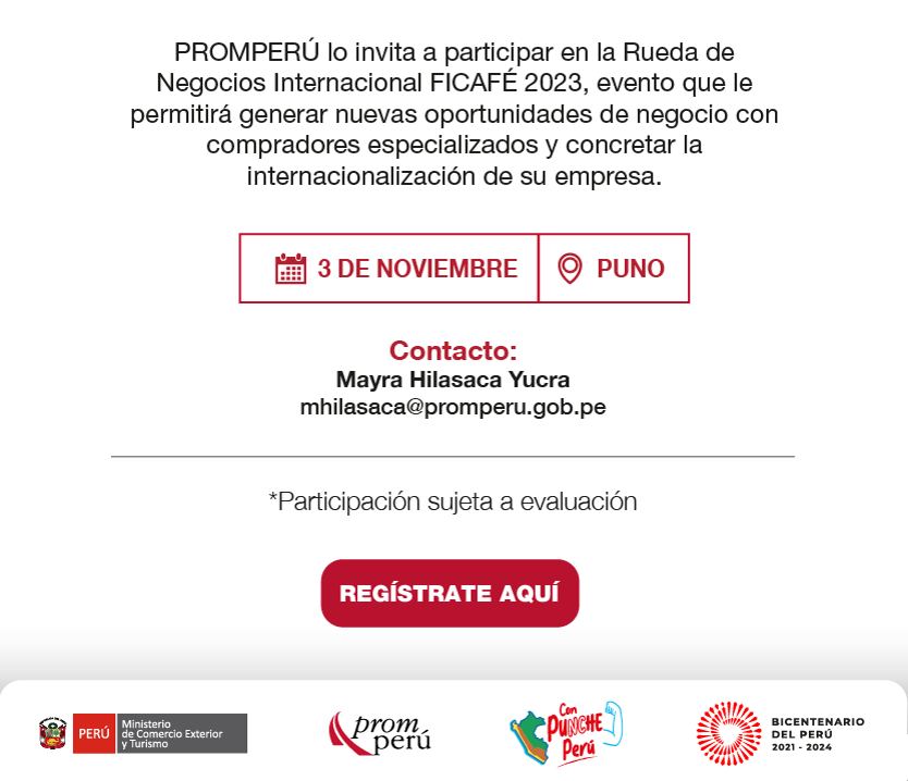 RUEDA DE NEGOCIOS INTERNACIONAL: FICAFÉ 2023